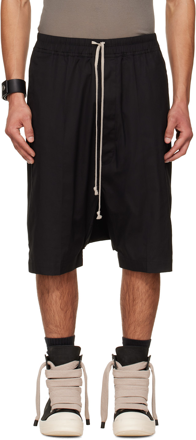 し*ん様 Rick Owens Pods Rick Owens: Black Temple Rick S Pods Shorts | SSENSE