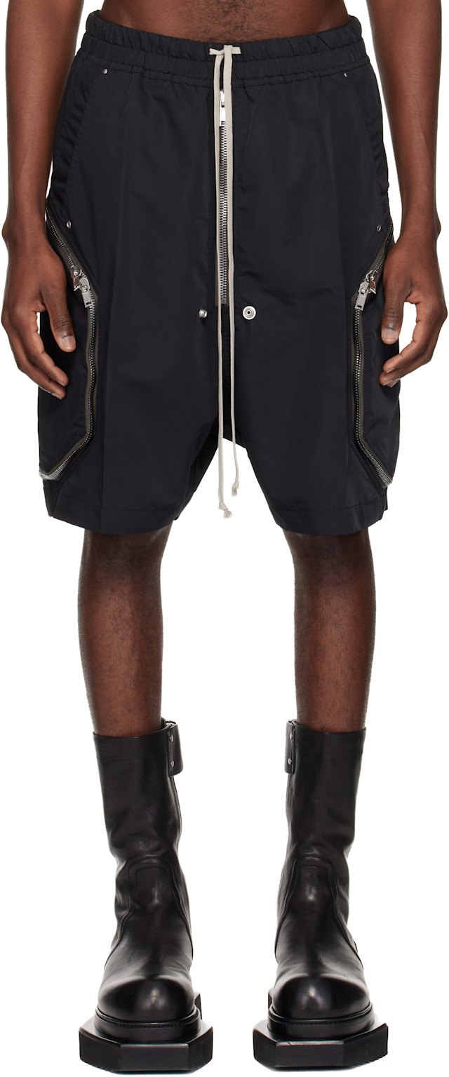 Rick Owens: Black Temple Heizer Bela Shorts | SSENSE