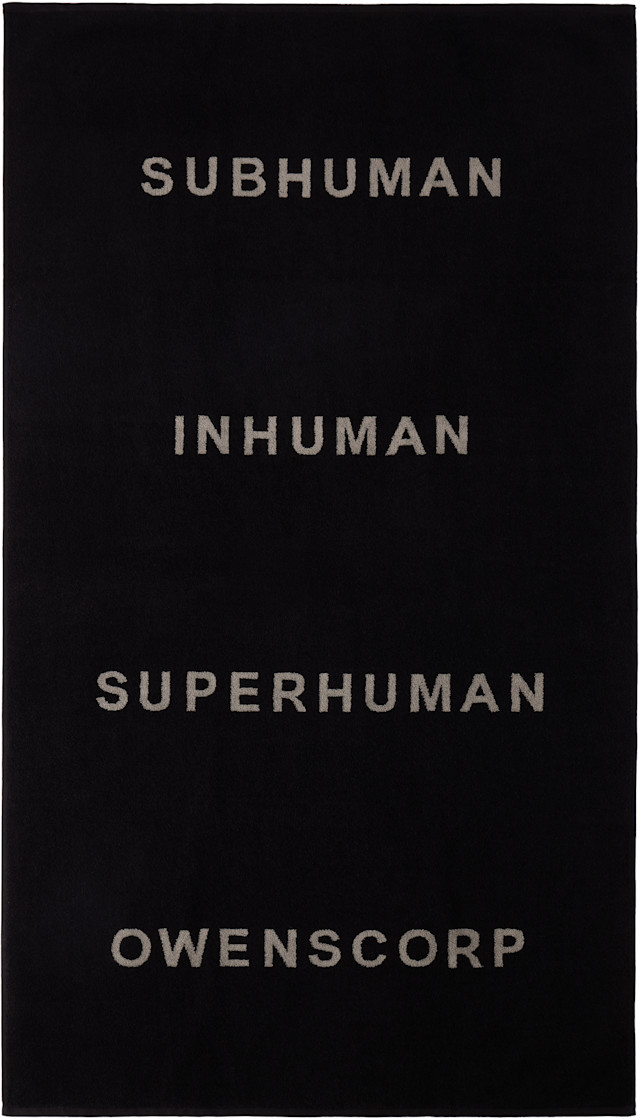 Rick Owens: Off-White & Black Beach Towel | SSENSE