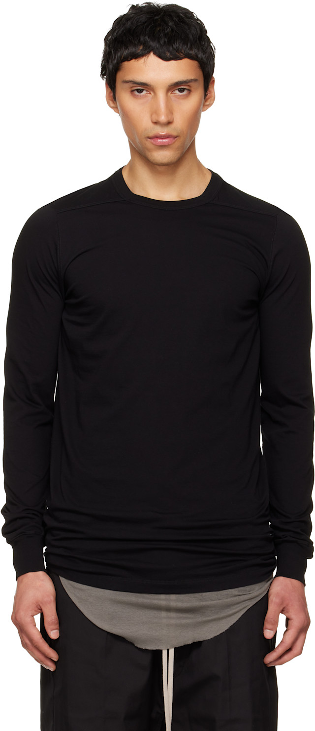 Rick Owens: Black Temple Level T-shirt | SSENSE