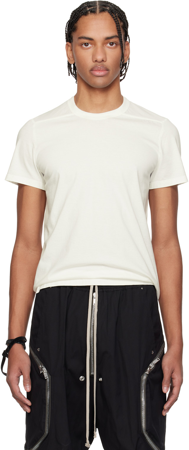 Rick Owens: Off-White Temple Short Level T-shirt | SSENSE