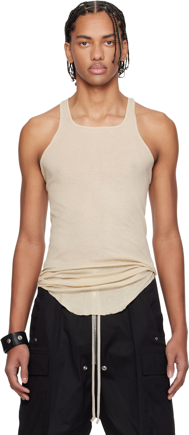Rick Owens: Off-White Temple Basic Rib Tank Top | SSENSE