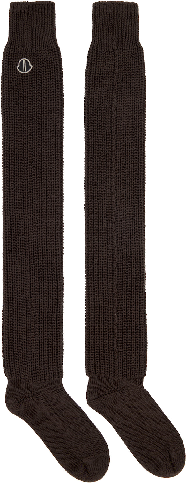 Rick Owens: Moncler + Rick Owens Gray Hiking Socks | SSENSE