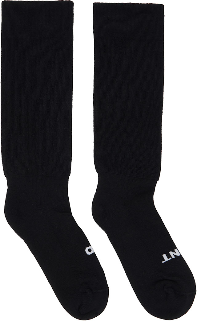 Rick Owens: ブラック Temple 'So Cunt' ソックス | SSENSE 日本