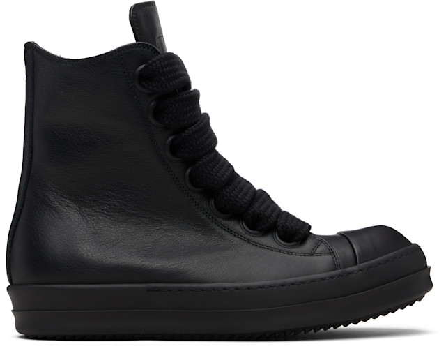 Rick Owens: Black Temple Jumbolace Sneaks Sneakers | SSENSE