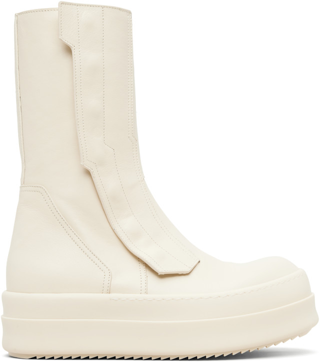 Rick Owens: Off-White Temple Moto Turbogeo Sneakers | SSENSE