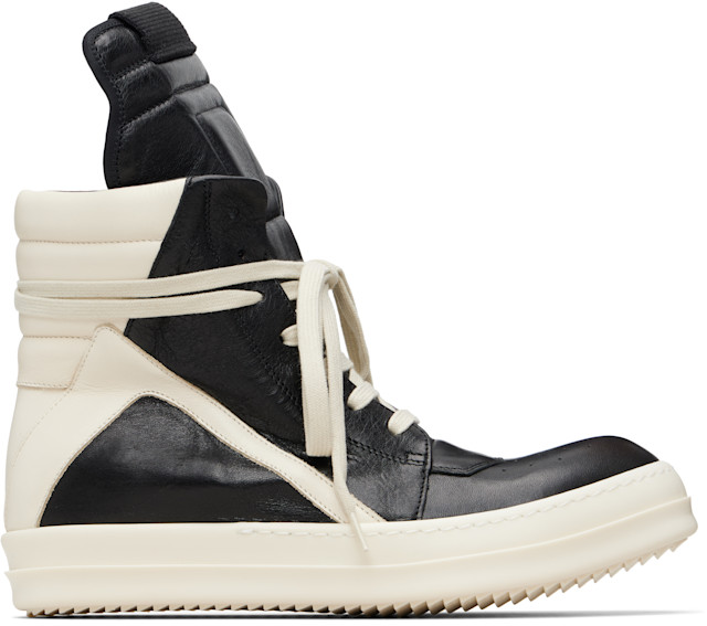 Rick Owens: Black Temple Geobasket Sneakers | SSENSE