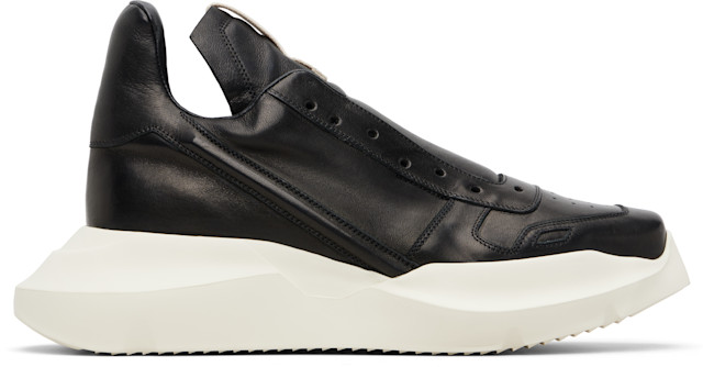 Rick Owens: Black Temple Geth Runner Sneakers | SSENSE