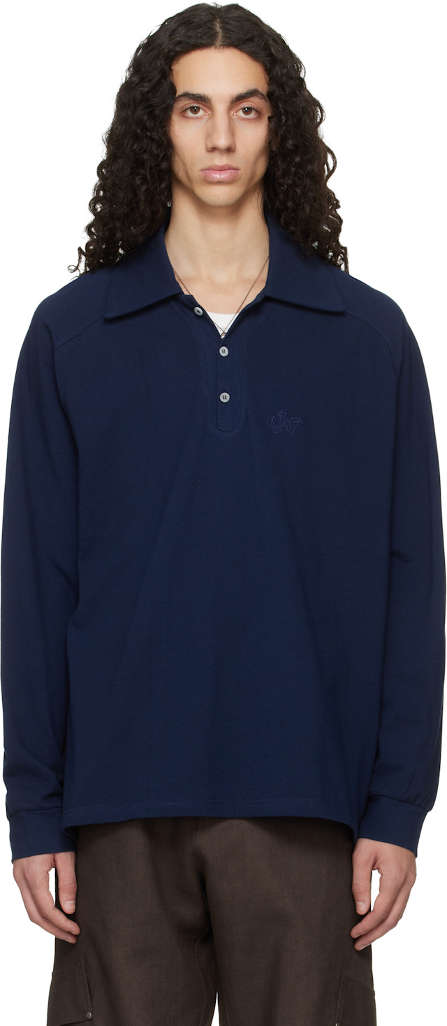 Serapis: Navy Sailor Polo | SSENSE