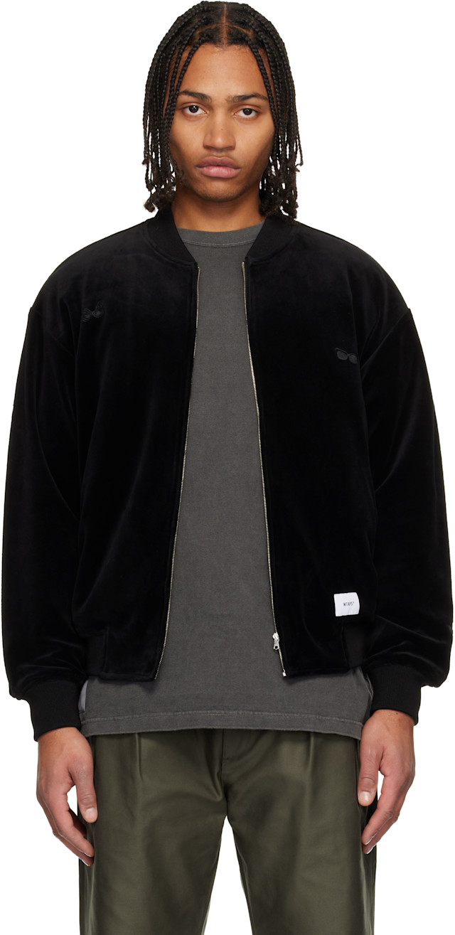 WTAPS TRACK JACKET 迷彩 WTAPS: Black Athletic Track Jacket | SSENSE Taiwan