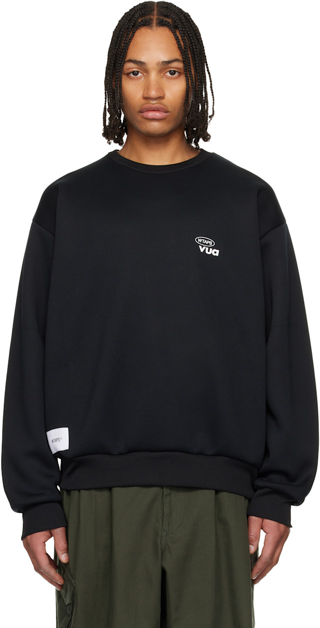WTAPS: Black Wound Sweatshirt | SSENSE