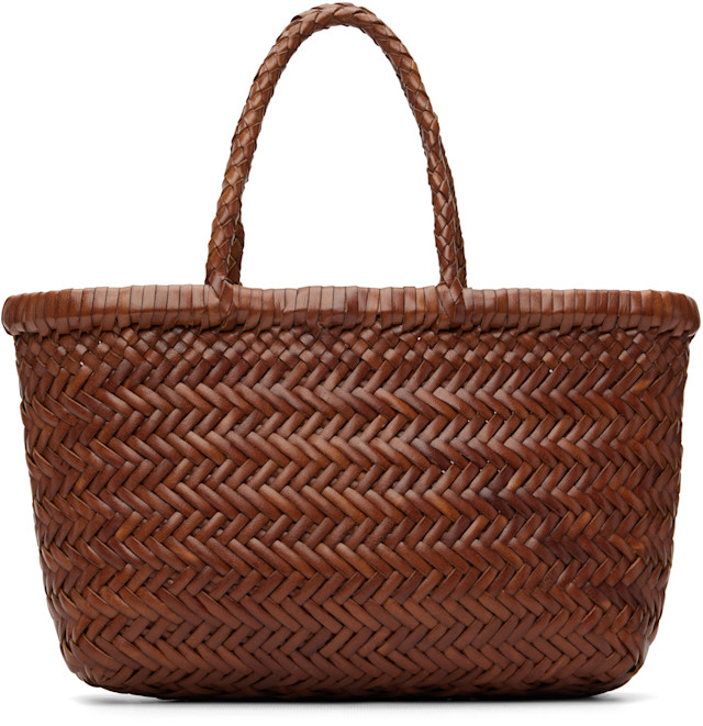 Dragon Diffusion: Tan Mini Flat Gora Bag | SSENSE