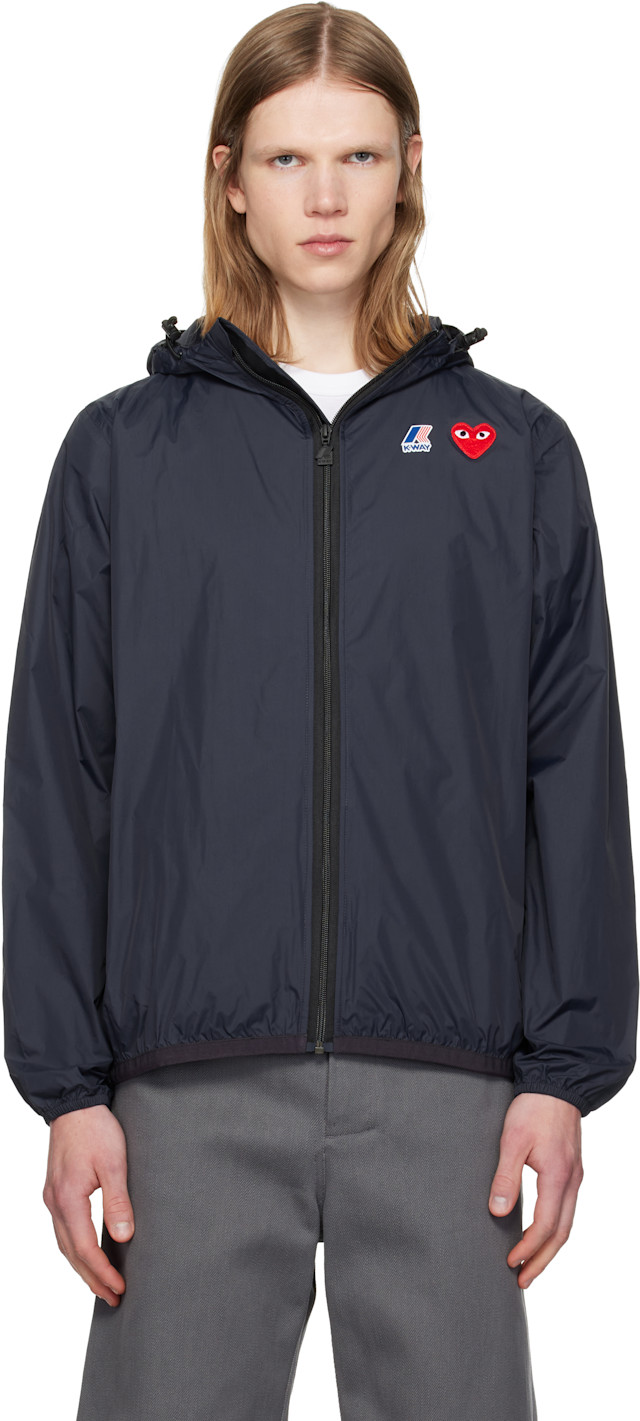 COMME des GARÇONS PLAY: Navy K-Way Edition Full Zip Jacket