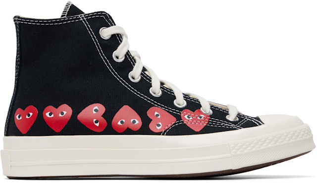 COMME des GARÇONS PLAY: Black Converse Edition Chuck 70 Multi