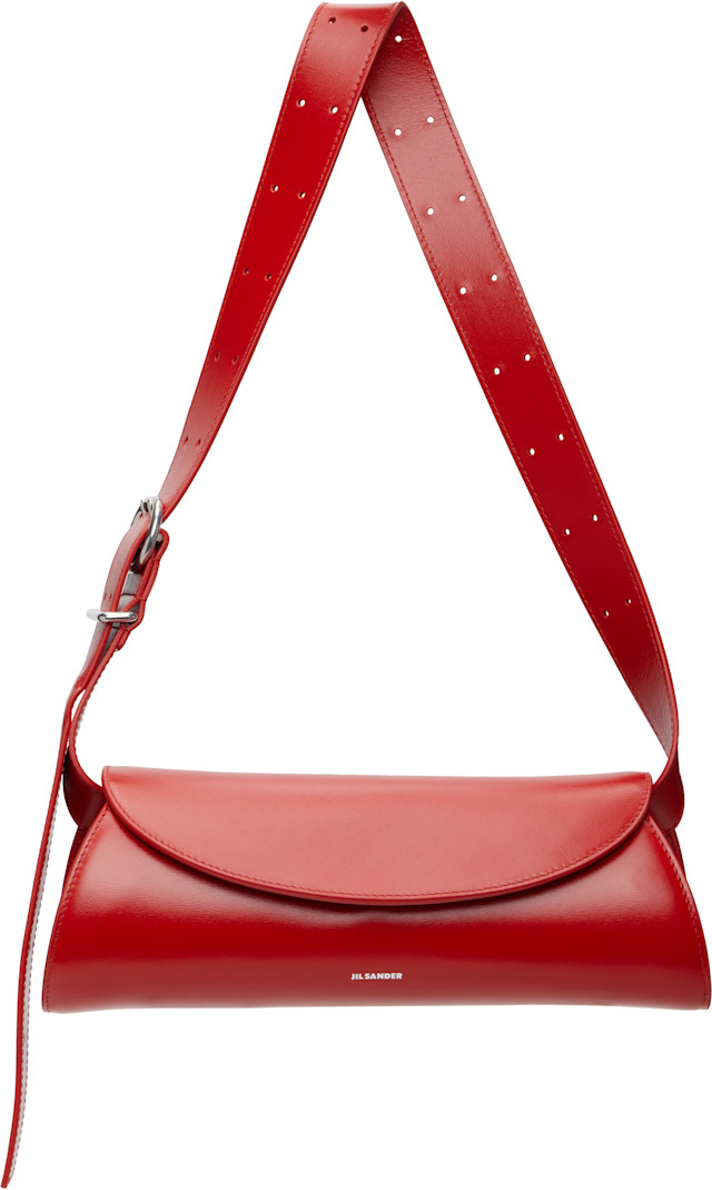 Jil Sander: Red Small Cannolo Bag | SSENSE