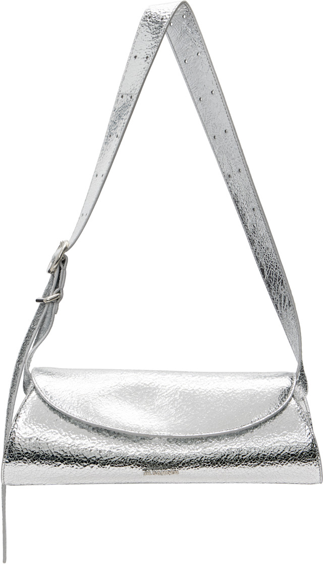 Jil Sander: Silver Small Cannolo Bag | SSENSE