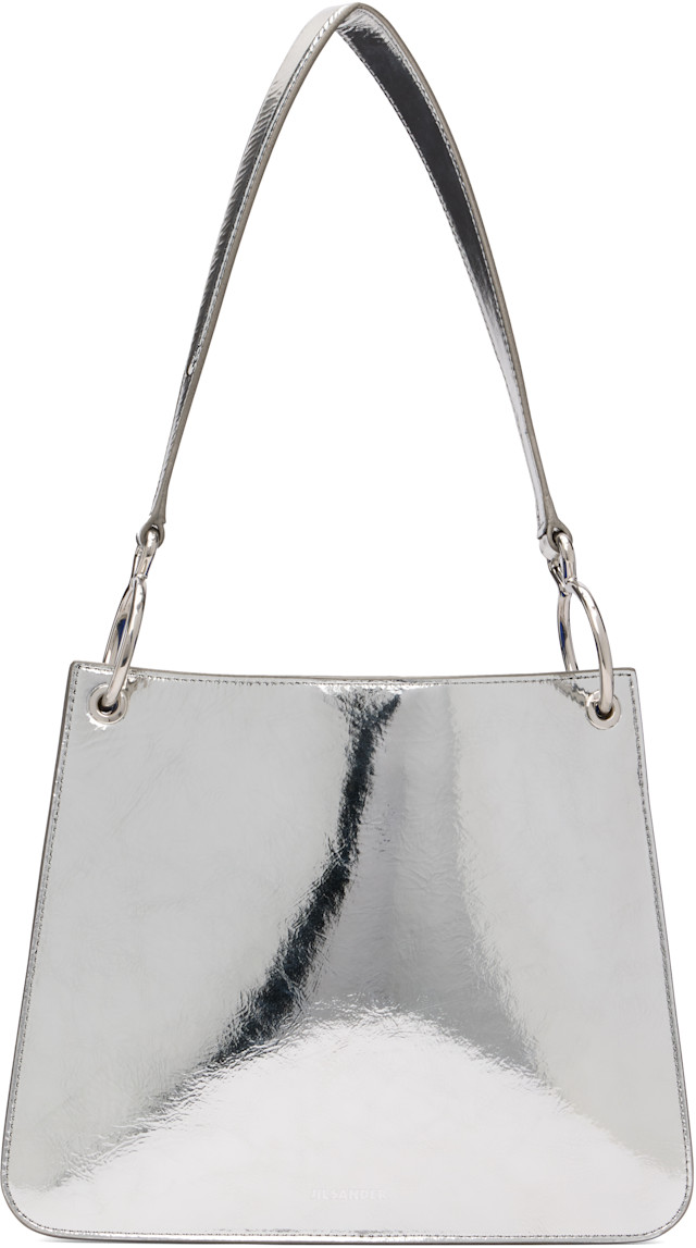 Jil Sander: Silver Otto Small Bag | SSENSE