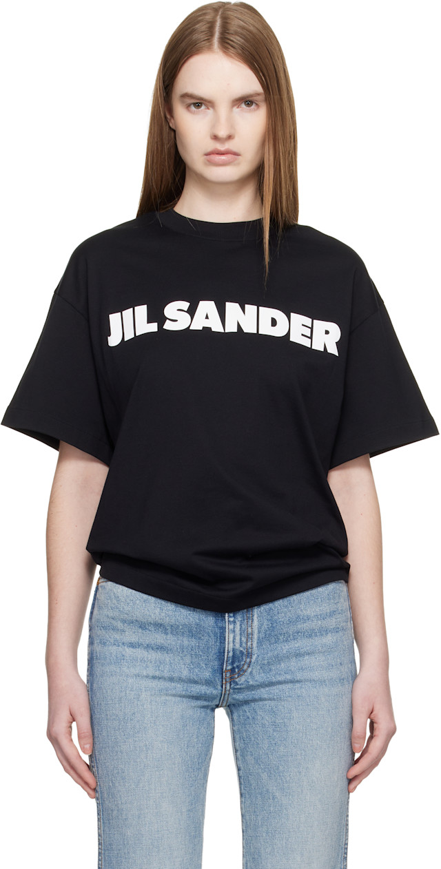 Jil Sander: Black Logo T-Shirt | SSENSE