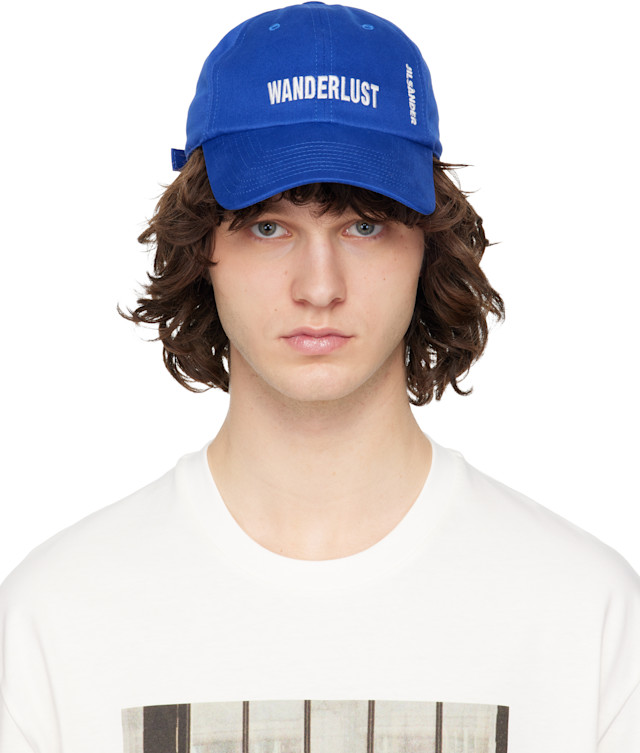 Jil Sander: Blue 'Wanderlust' Cap | SSENSE