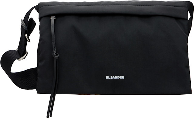 Jil Sander: ブラック Soft メッセンジャーバッグ | SSENSE 日本