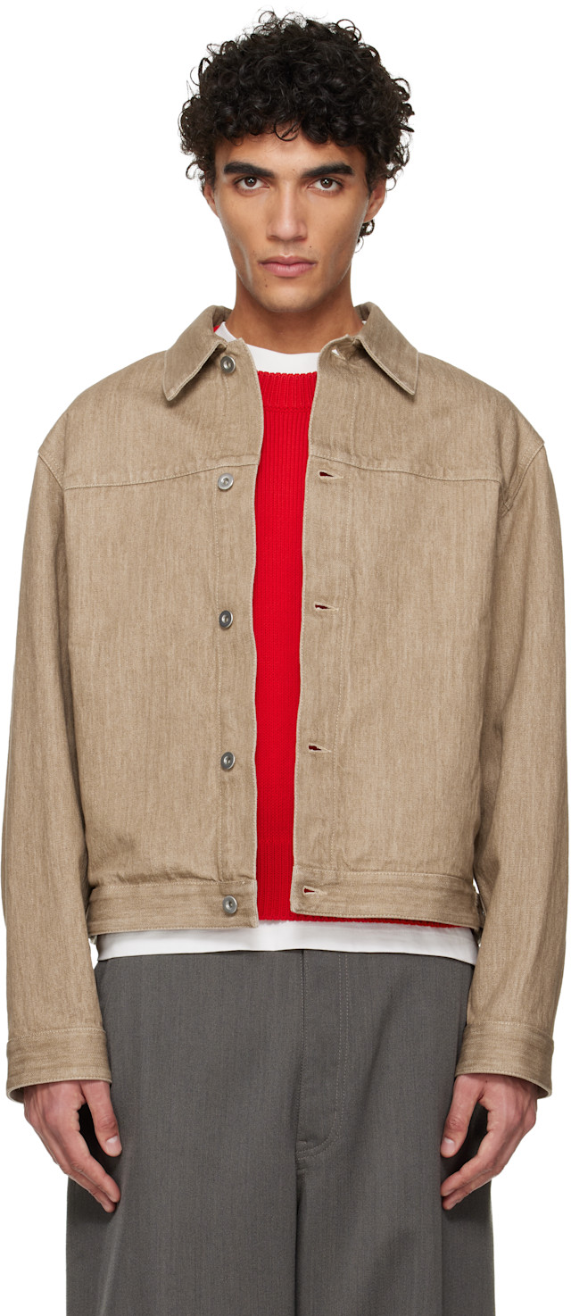 Jil Sander: Beige Blouson Jacket | SSENSE
