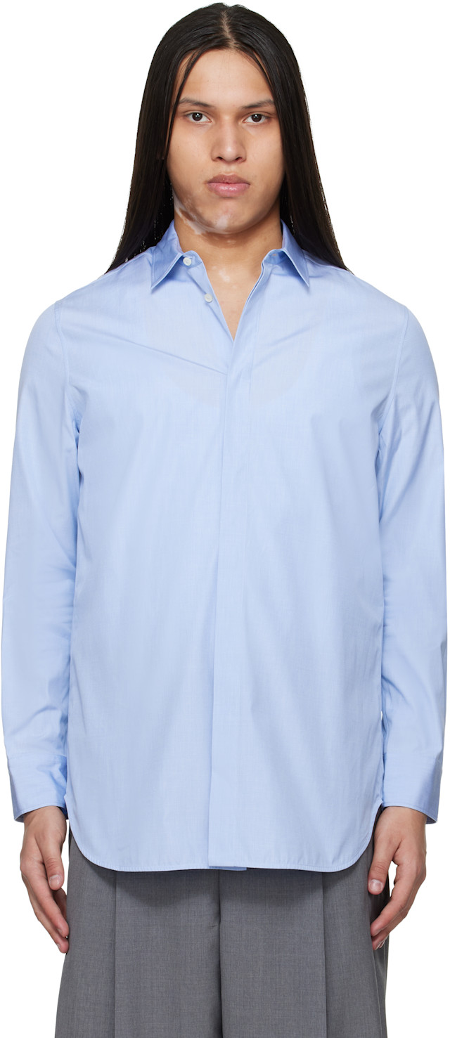 【希少】Jil Sander サングラス / ロンドン LN-CC購入 /ブルー Jil Sander: Blue Open Back Shirt | SSENSE