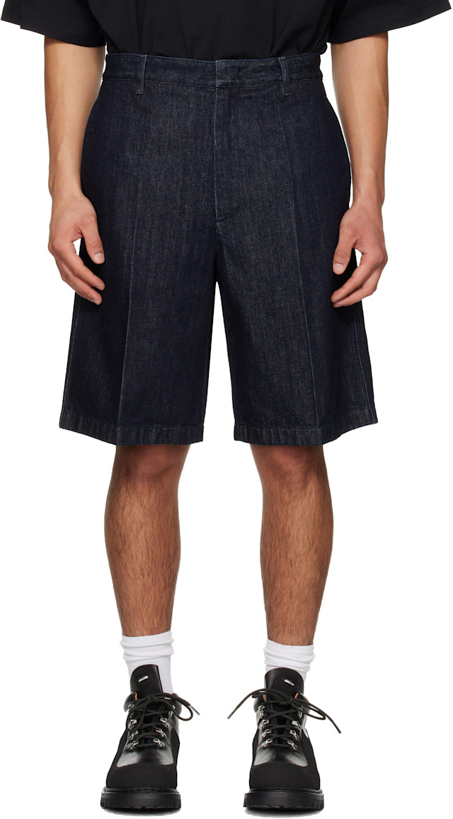 Jil Sander: Navy Lightweight Denim Shorts | SSENSE
