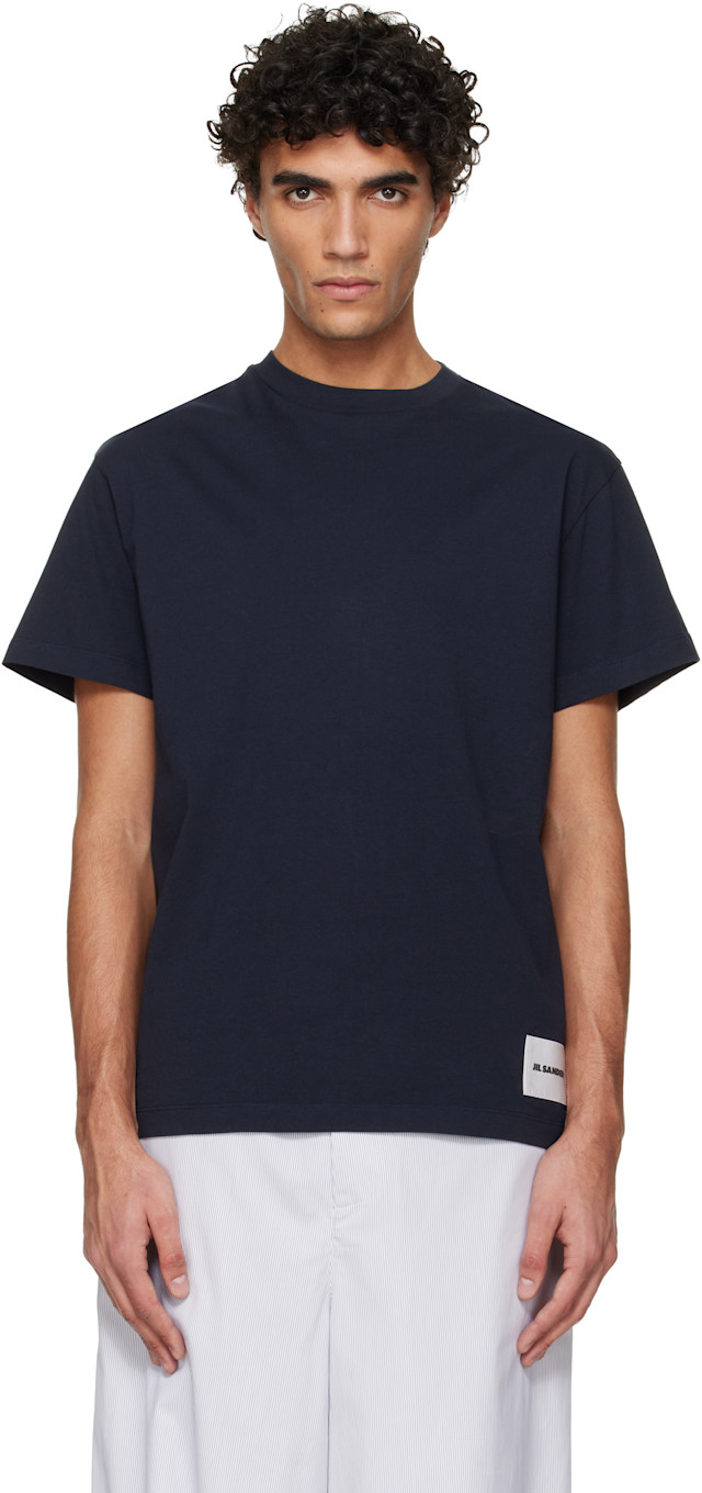 Jil Sander: Three-Pack Multicolor Short-Sleeved T-shirts | SSENSE
