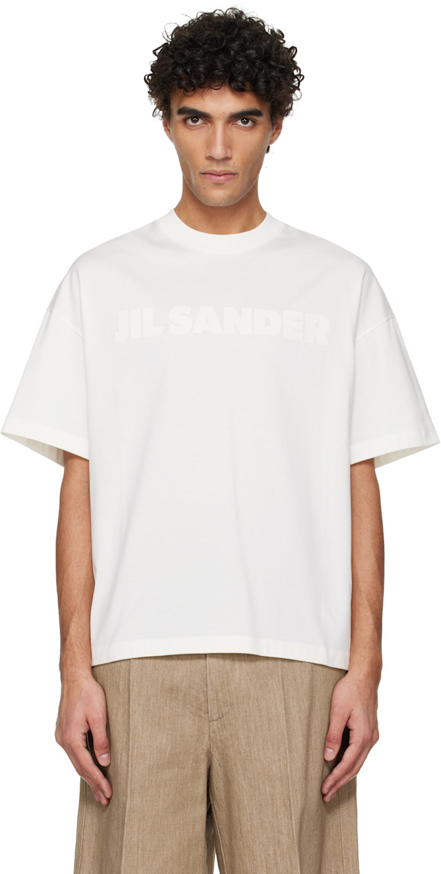 JIL SANDER+ ホワイト Tシャツ Jil Sander: White Logo T-shirt | SSENSE