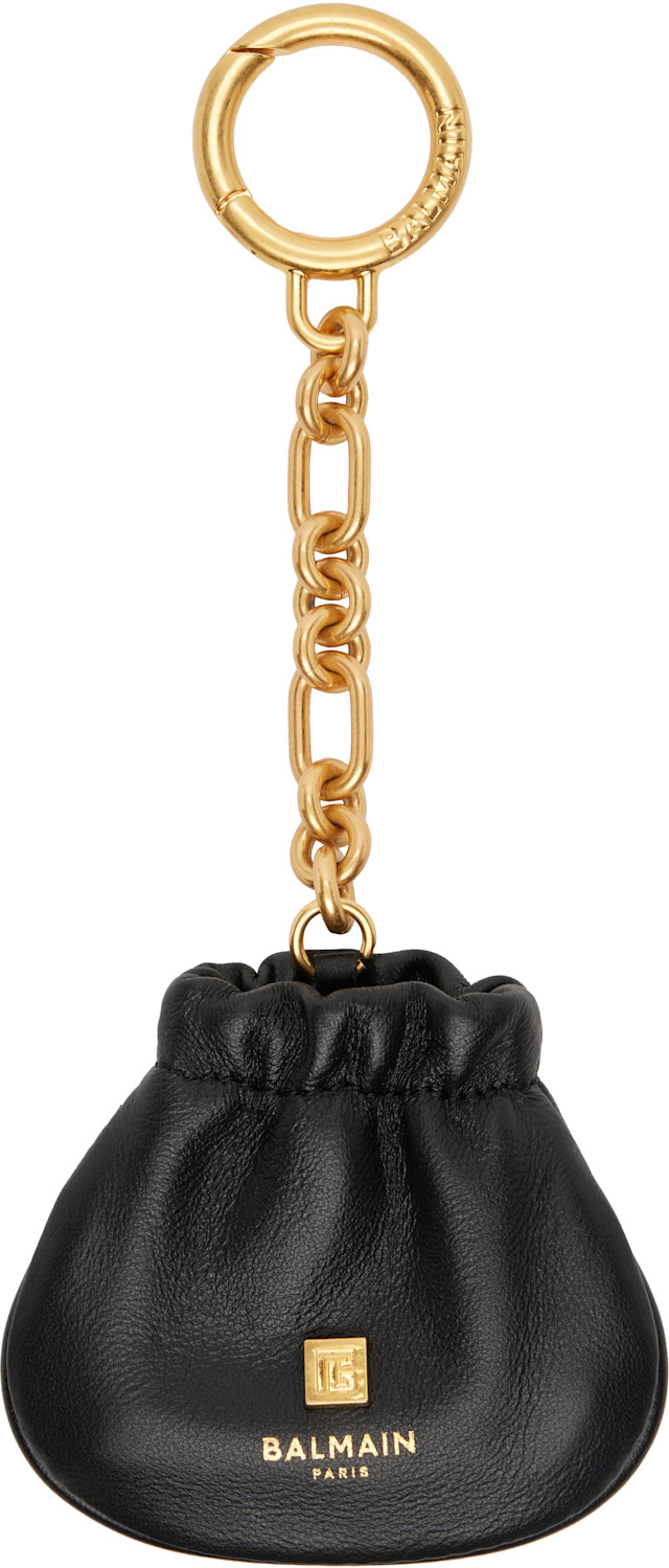 BALMAIN: Black Pulse Keychain | SSENSE Canada