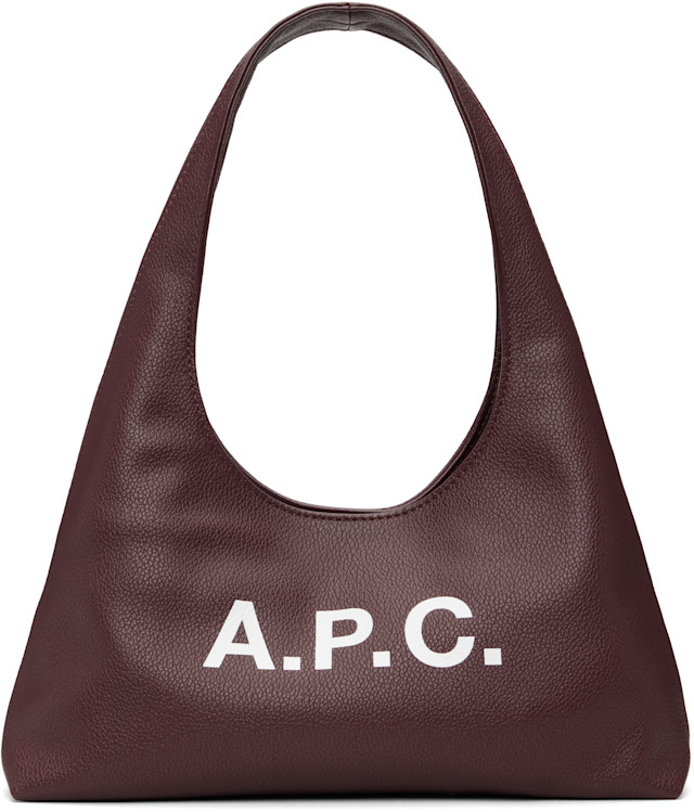 A.P.C.: Burgundy Baby Ninon Shoulder Bag | SSENSE