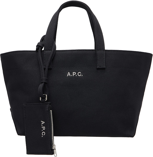 A.P.C.: Black 'Le Drummer' Toile Small Tote | SSENSE