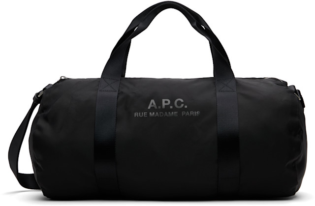 A.P.C.: Black Backstage Gym Duffle Bag | SSENSE