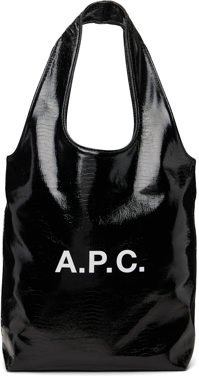 A.P.C.: Black Ninon Small Tote | SSENSE