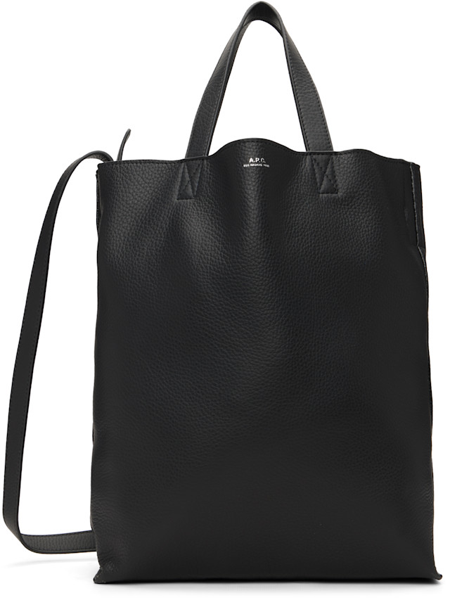 A.P.C.: Black Maiko Medium Shopping Tote | SSENSE