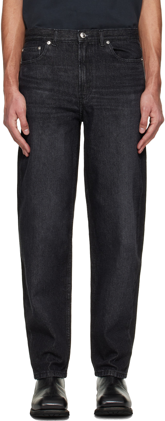 A.P.C. Martin ブラックデニムパンツ A.P.C.: ブラック Martin ジーンズ | SSENSE 日本