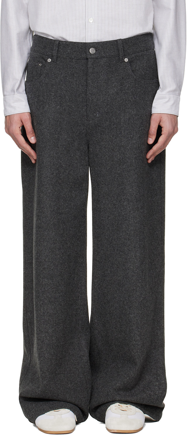 A.P.C.: Gray Clyde Trousers | SSENSE
