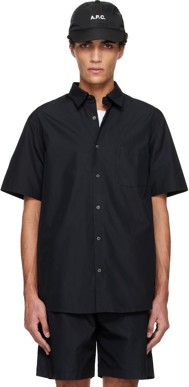 A.P.C. プルオーバーシャツ ブラック A.P.C.: Black Bart Shirt | SSENSE