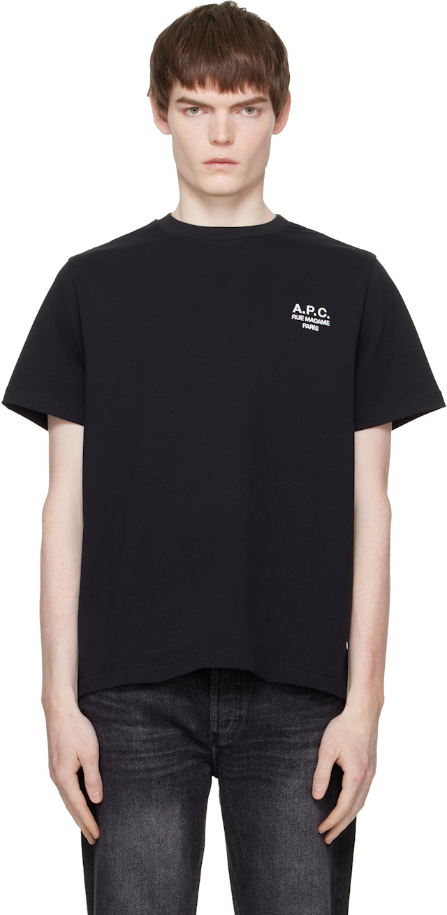 A.P.C.: Black Standard 'Rue Madame' T-shirt | SSENSE