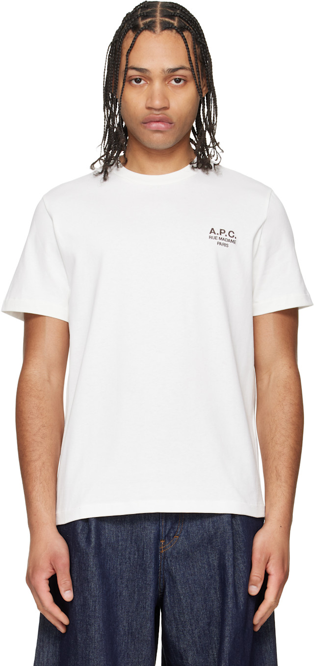 A.P.C.: White Standard 'Rue Madame' T-shirt | SSENSE