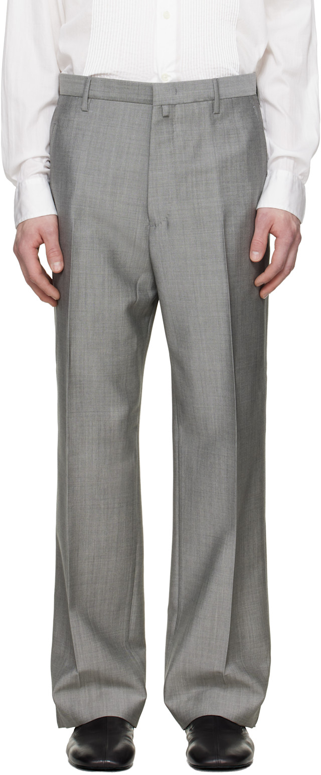 Lanvin: Gray Straight Trousers | SSENSE