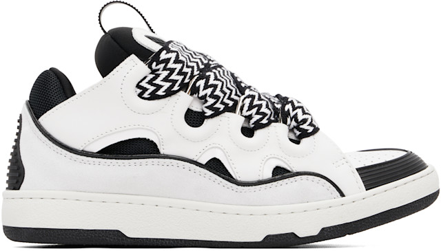 LANVIN ホワイト/ブラック スニーカー Lanvin: White Curb Sneakers | SSENSE