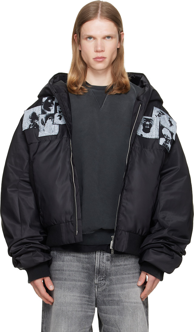 RIVINGTON roi Rebisブラックボンバージャケット　rrr123 Rivington Roi Rebis: ブラック Mentalists ボンバージャケット