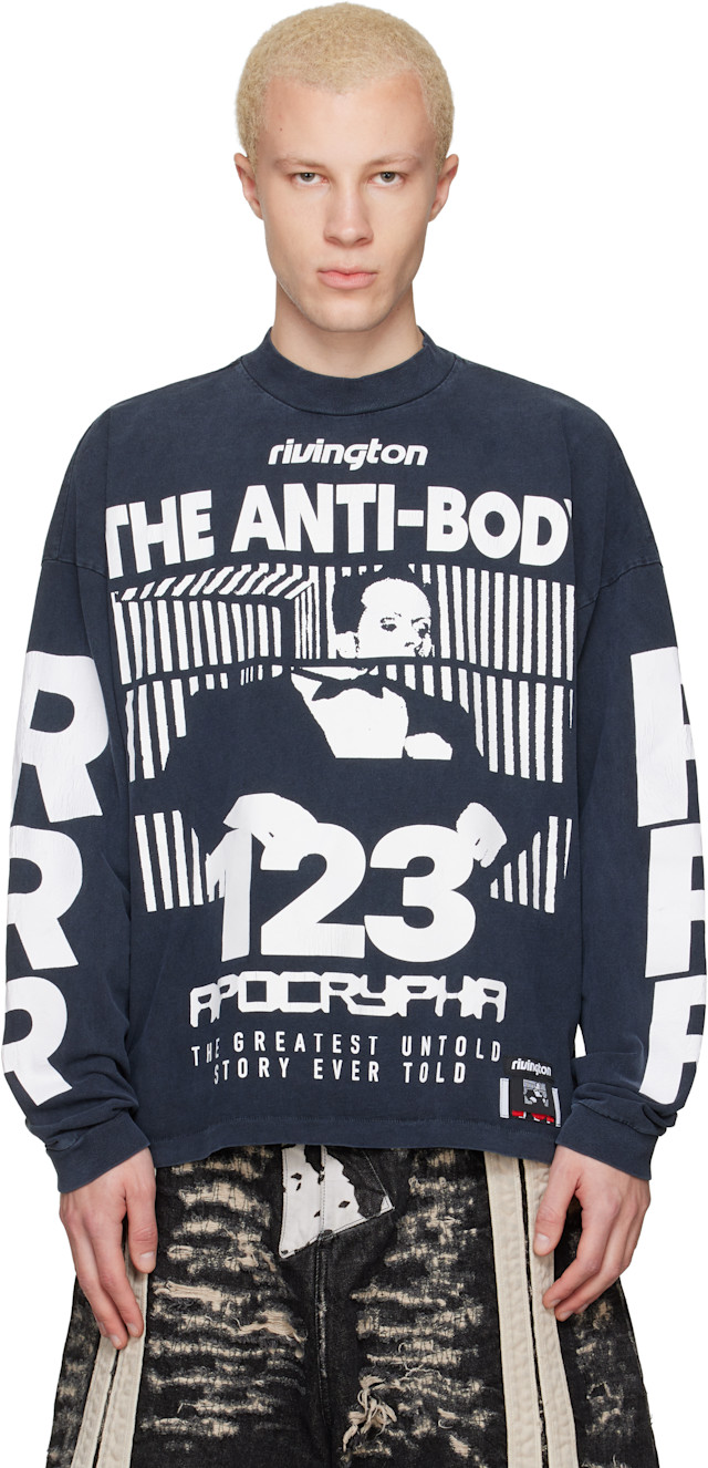 Rivington Roi Rebis: Black 'The Anti-Body' Vintage Long Sleeve T