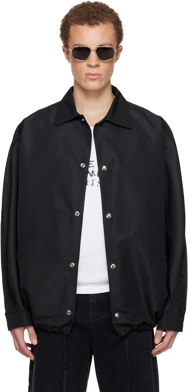 GIVENCHY ナイロン コーチジャケット 黒 Givenchy: Black Coach Jacket | SSENSE
