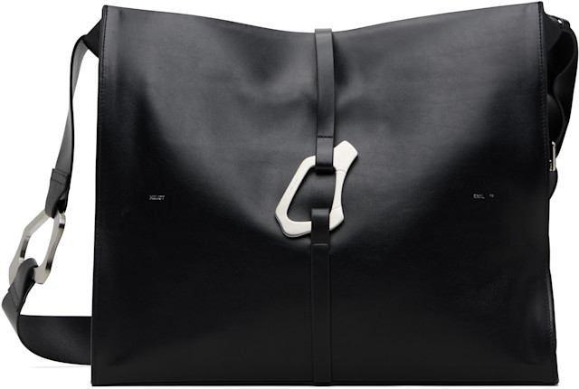 HELIOT EMIL: Black Luculent Messenger Bag | SSENSE Canada