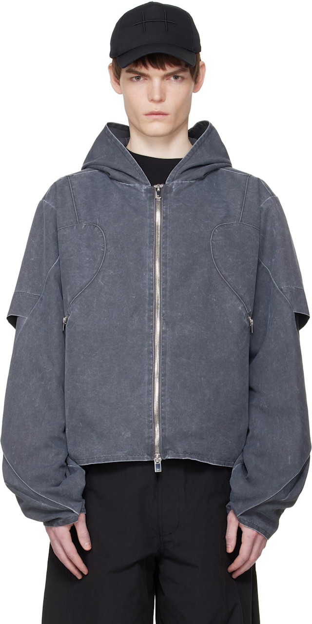 HELIOT EMIL: Gray Crinis Jacket | SSENSE