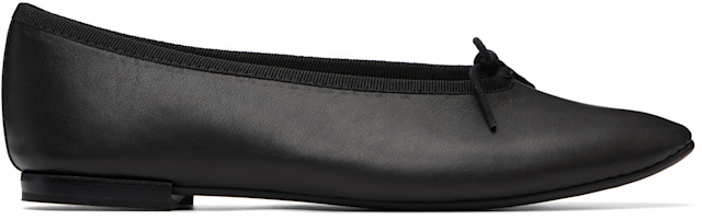 Repetto: Black Lilouh Almond-Toe Ballerina Flats | SSENSE