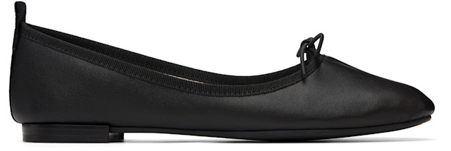 Repetto バレエシューズ ブラック 37.5 Repetto: ブラック Garance Square-Toe Rubber-Sole バレエシューズ