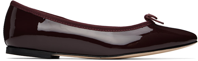 Repetto: Burgundy Cendrillon Pointed-Toe Ballerina Flats | SSENSE